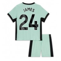 Echipament fotbal Chelsea Reece James #24 Tricou Treilea 2023-24 pentru copii maneca scurta (+ Pantaloni scurti)